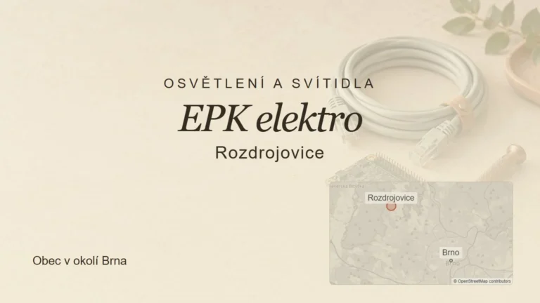 Osvětlení a svítidla EPK elektro, Rozdrojovice – tematický náhled s orientační mapou obce u Brna