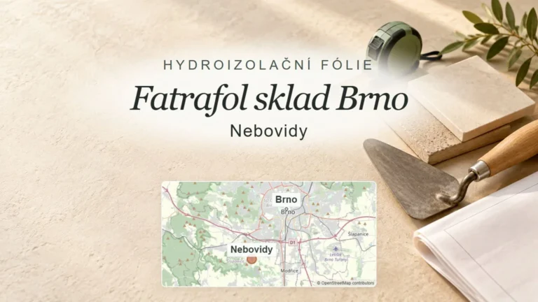 Fatrafol sklad Brno, Nebovidy – obecný tematický motiv oboru a orientační mapa obce u Brna