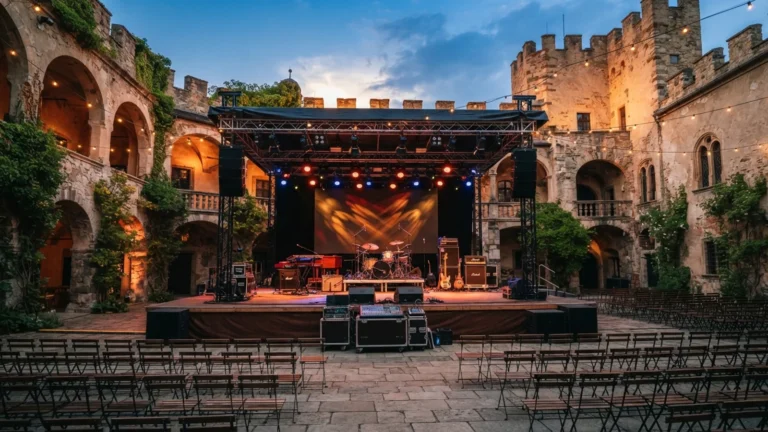 Letní open air pódium na nádvoří