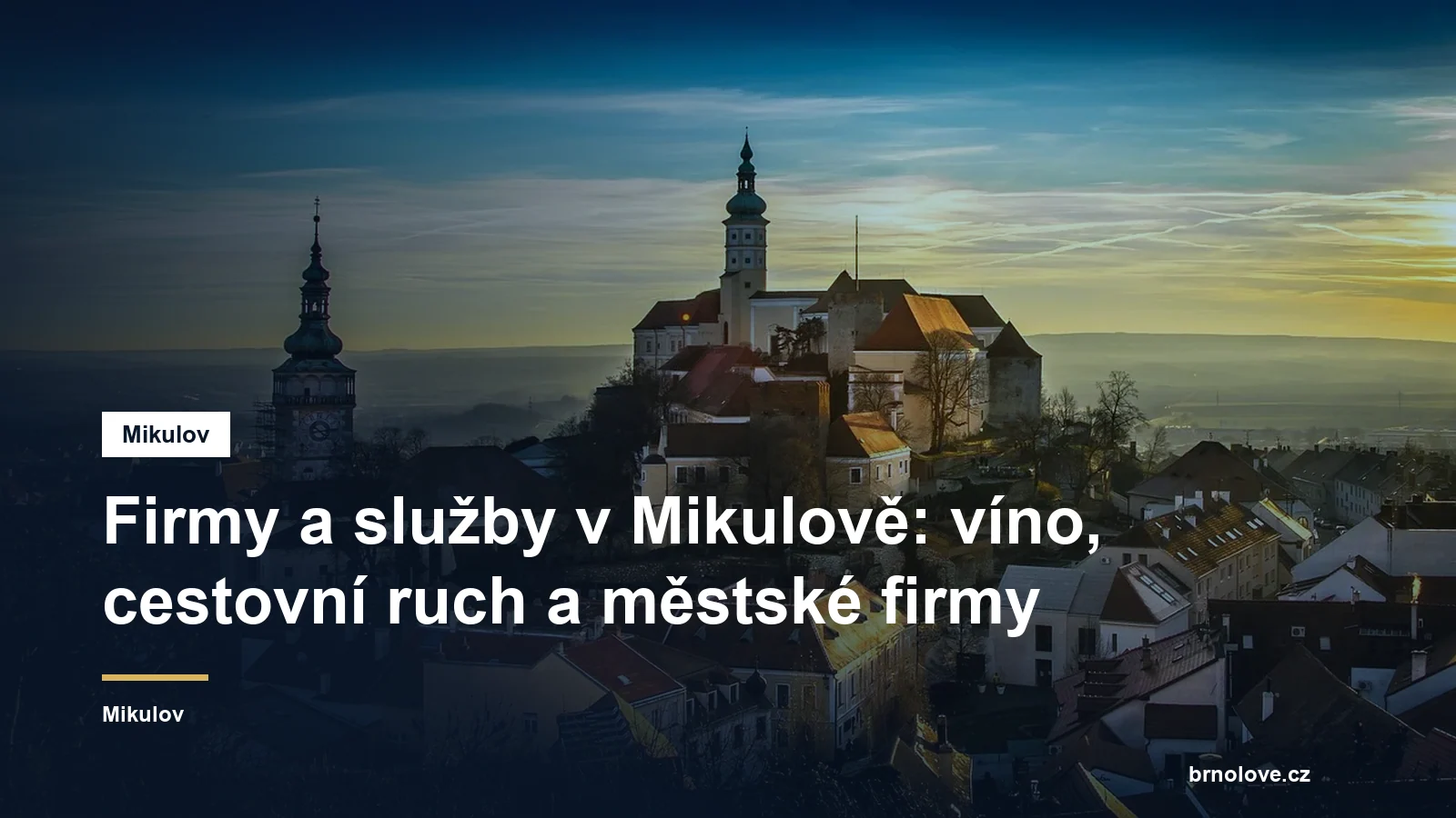 Firmy a služby v Mikulově: víno, cestovní ruch a městské firmy