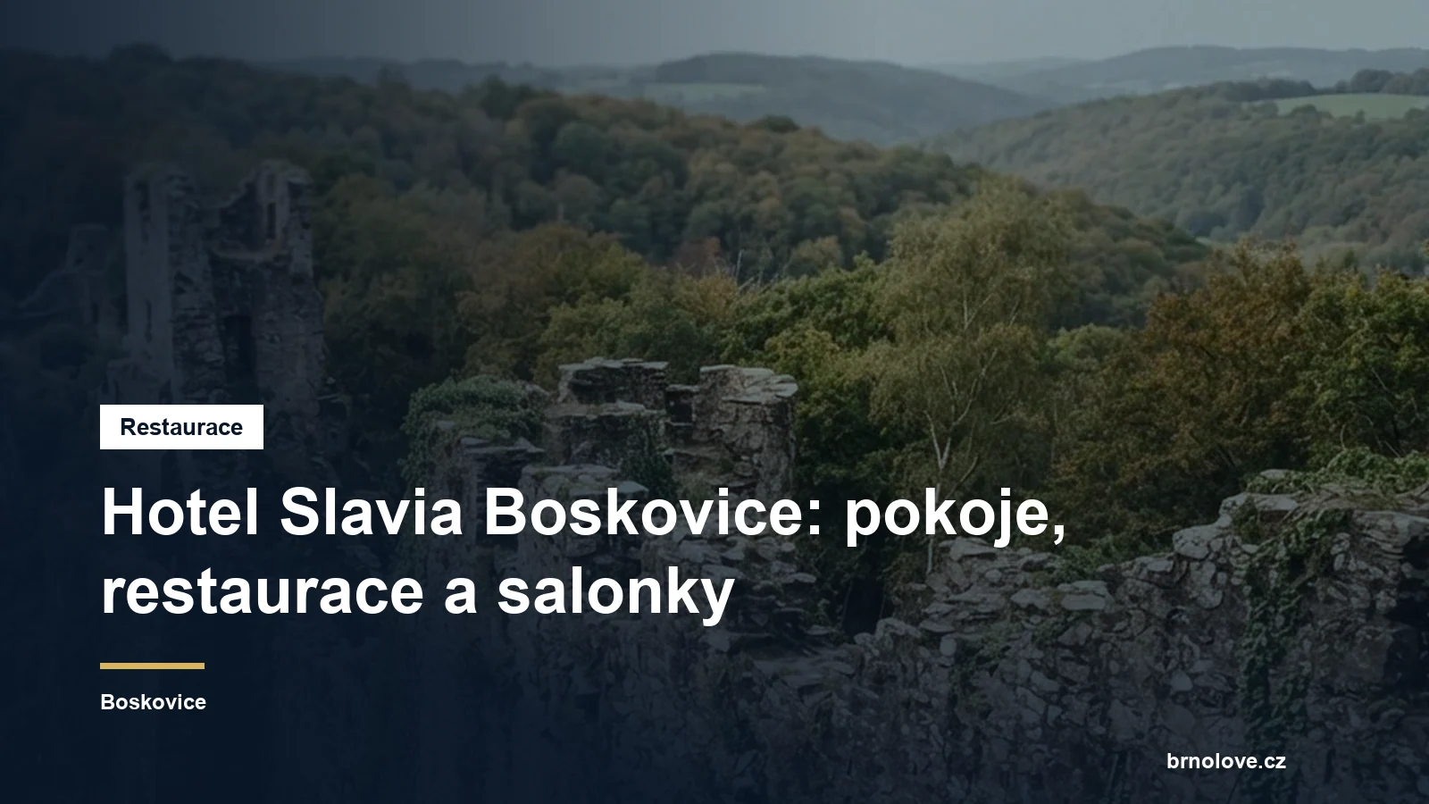 Hotel Slavia Boskovice: pokoje, restaurace a salonky
