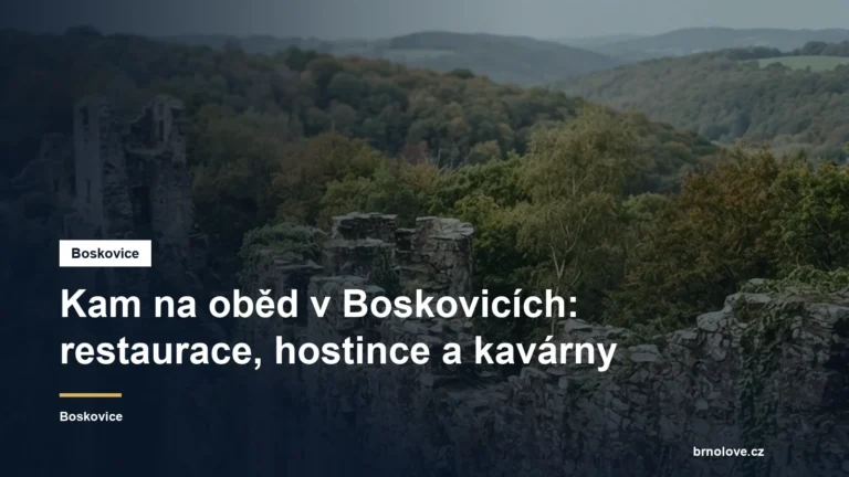 Kam na oběd v Boskovicích: restaurace, hostince a kavárny