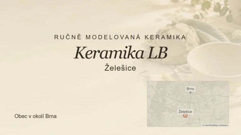 Ručně modelovaná keramika Keramika LB, Želešice – tematický náhled s orientační mapou obce u Brna
