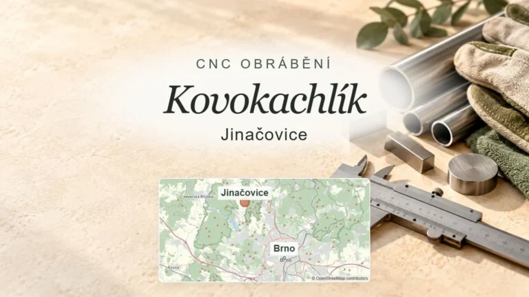 Kovokachlík, Jinačovice – obecný tematický motiv oboru a orientační mapa obce u Brna