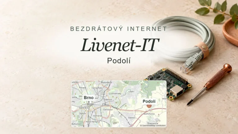 Bezdrátový internet Livenet-IT, Podolí – tematický náhled s orientační mapou obce u Brna