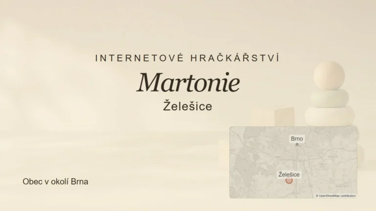 Internetové hračkářství Martonie, Želešice – tematický náhled s orientační mapou obce u Brna