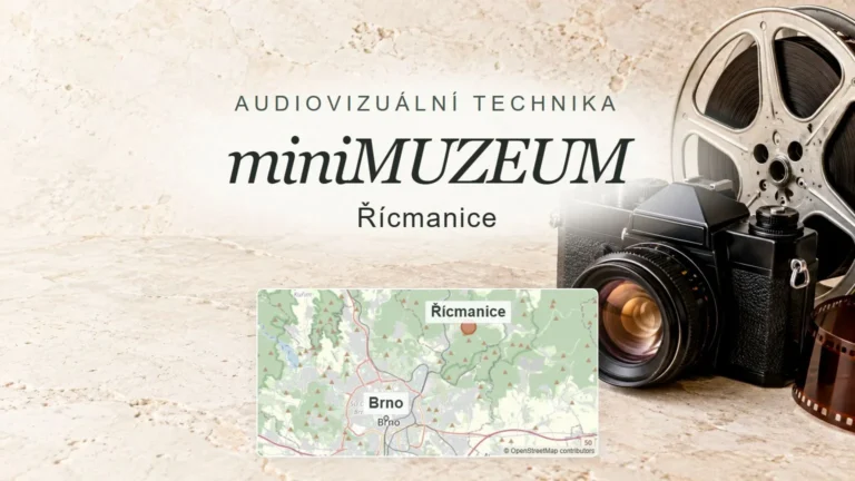 miniMUZEUM, Řícmanice – obecný tematický motiv oboru a orientační mapa obce u Brna