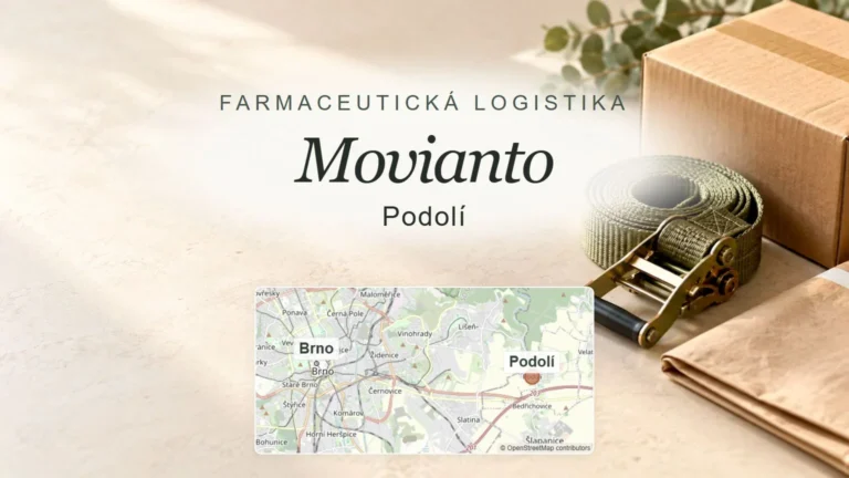Farmaceutická logistika Movianto, Podolí – tematický náhled s orientační mapou obce u Brna