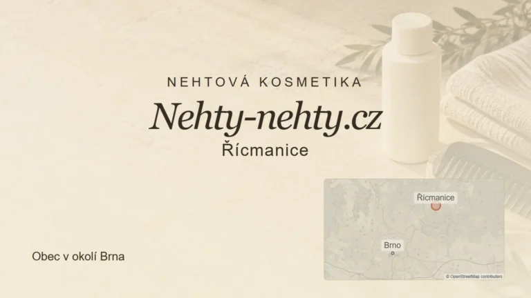 Nehtová kosmetika Nehty-nehty.cz, Řícmanice – tematický náhled s orientační mapou obce u Brna