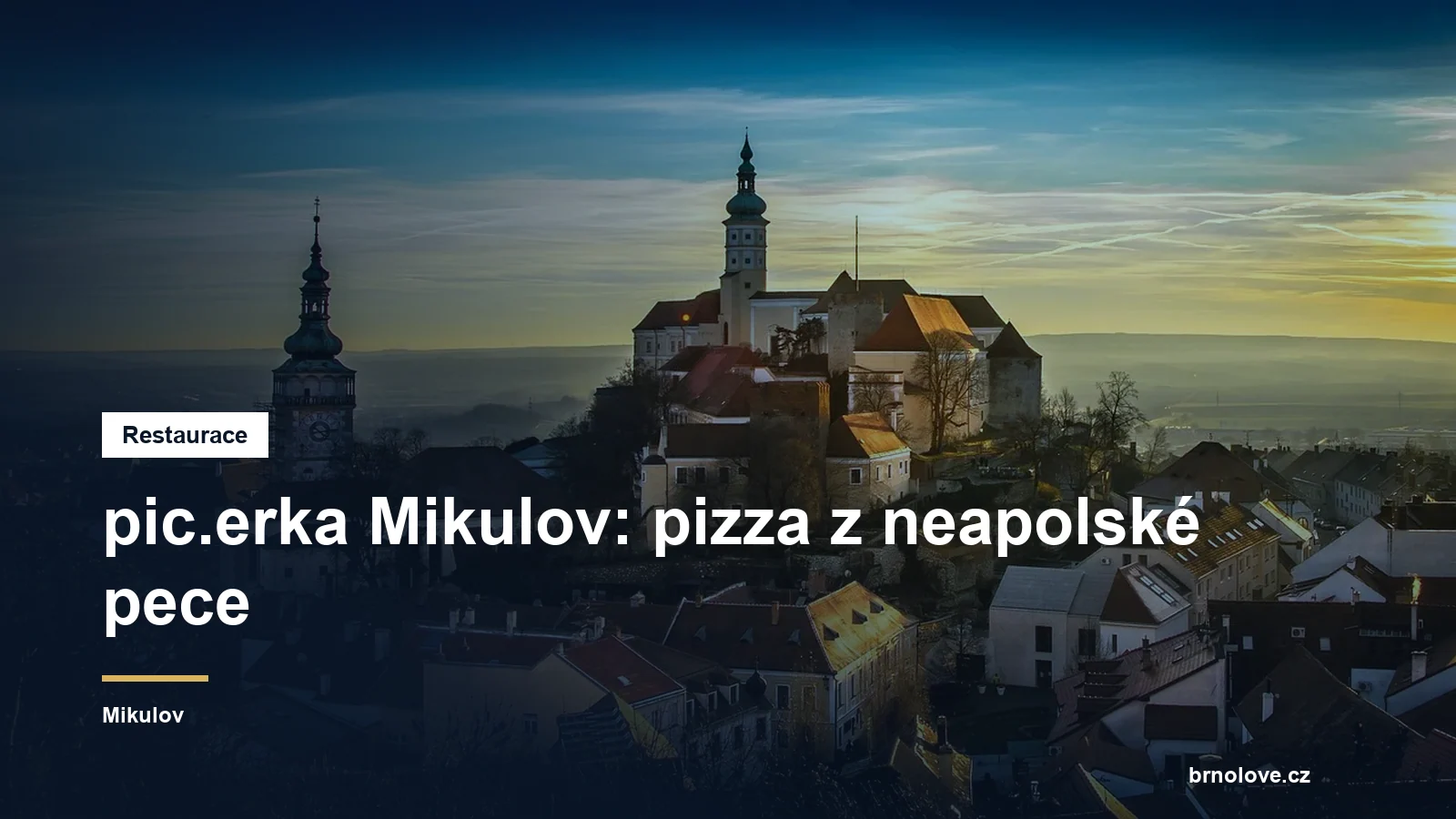 pic.erka Mikulov: pizza z neapolské pece