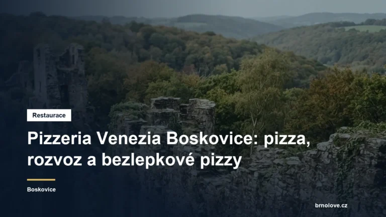 Pizzeria Venezia Boskovice: pizza, rozvoz a bezlepkové pizzy