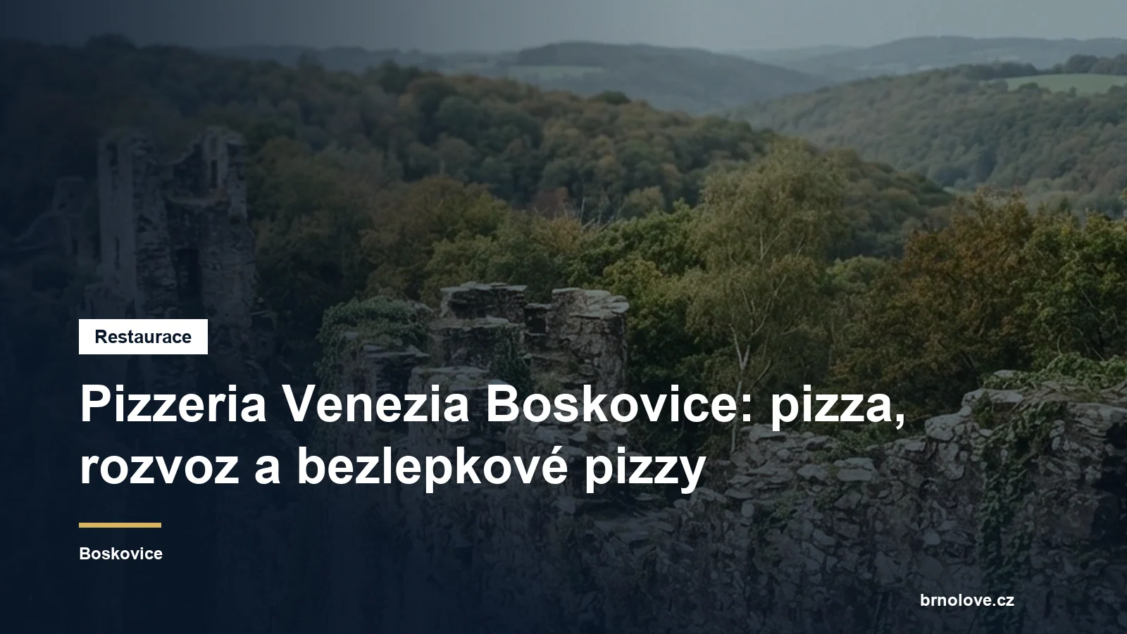 Pizzeria Venezia Boskovice: pizza, rozvoz a bezlepkové pizzy