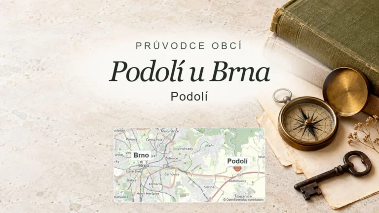 Podolí u Brna, Podolí – obecný tematický motiv oboru a orientační mapa obce u Brna