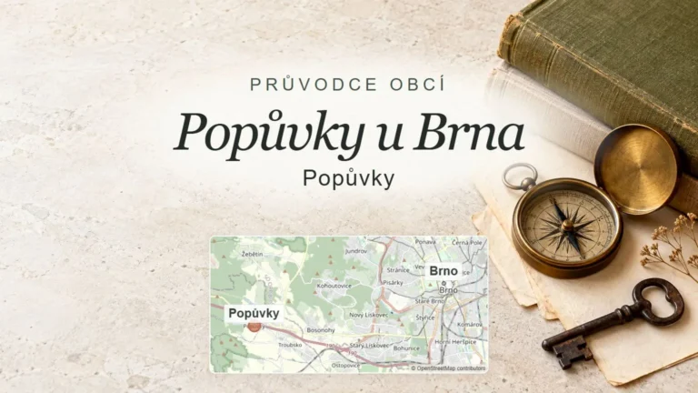 Popůvky u Brna, Popůvky – obecný tematický motiv oboru a orientační mapa obce u Brna