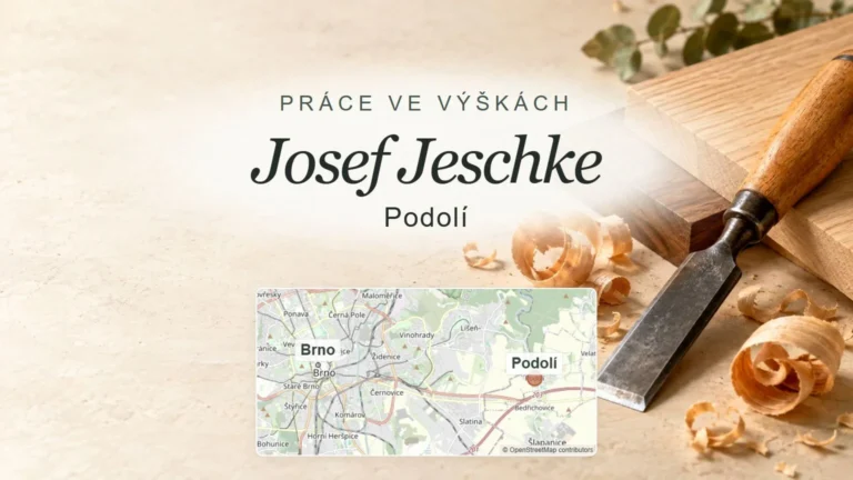 Práce ve výškách Josef Jeschke, Podolí – tematický náhled s orientační mapou obce u Brna