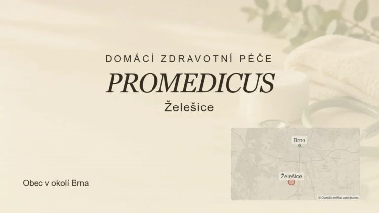 Domácí zdravotní péče PROMEDICUS, Želešice – tematický náhled s orientační mapou obce u Brna