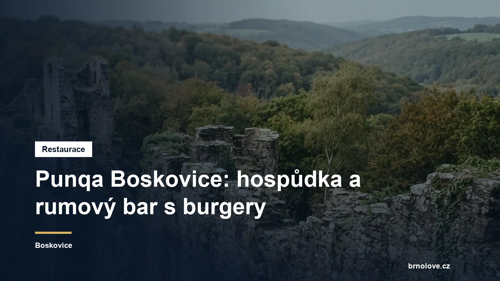 Punqa Boskovice: hospůdka a rumový bar s burgery