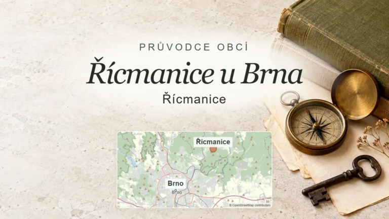Řícmanice u Brna, Řícmanice – obecný tematický motiv oboru a orientační mapa obce u Brna