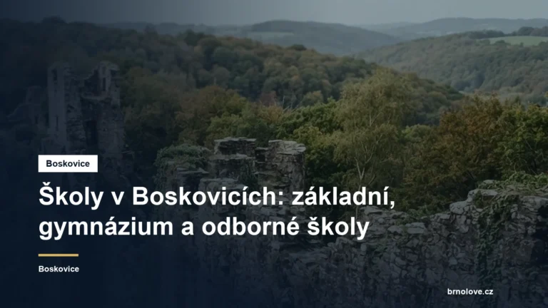 Školy v Boskovicích: základní, gymnázium a odborné školy