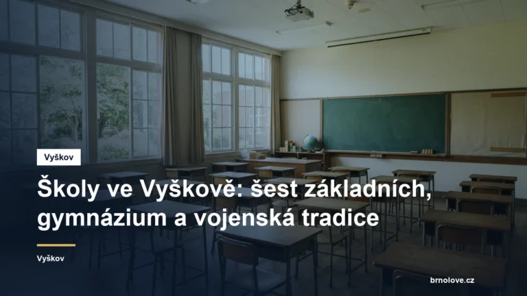 Školy ve Vyškově: šest základních, gymnázium a vojenská tradice