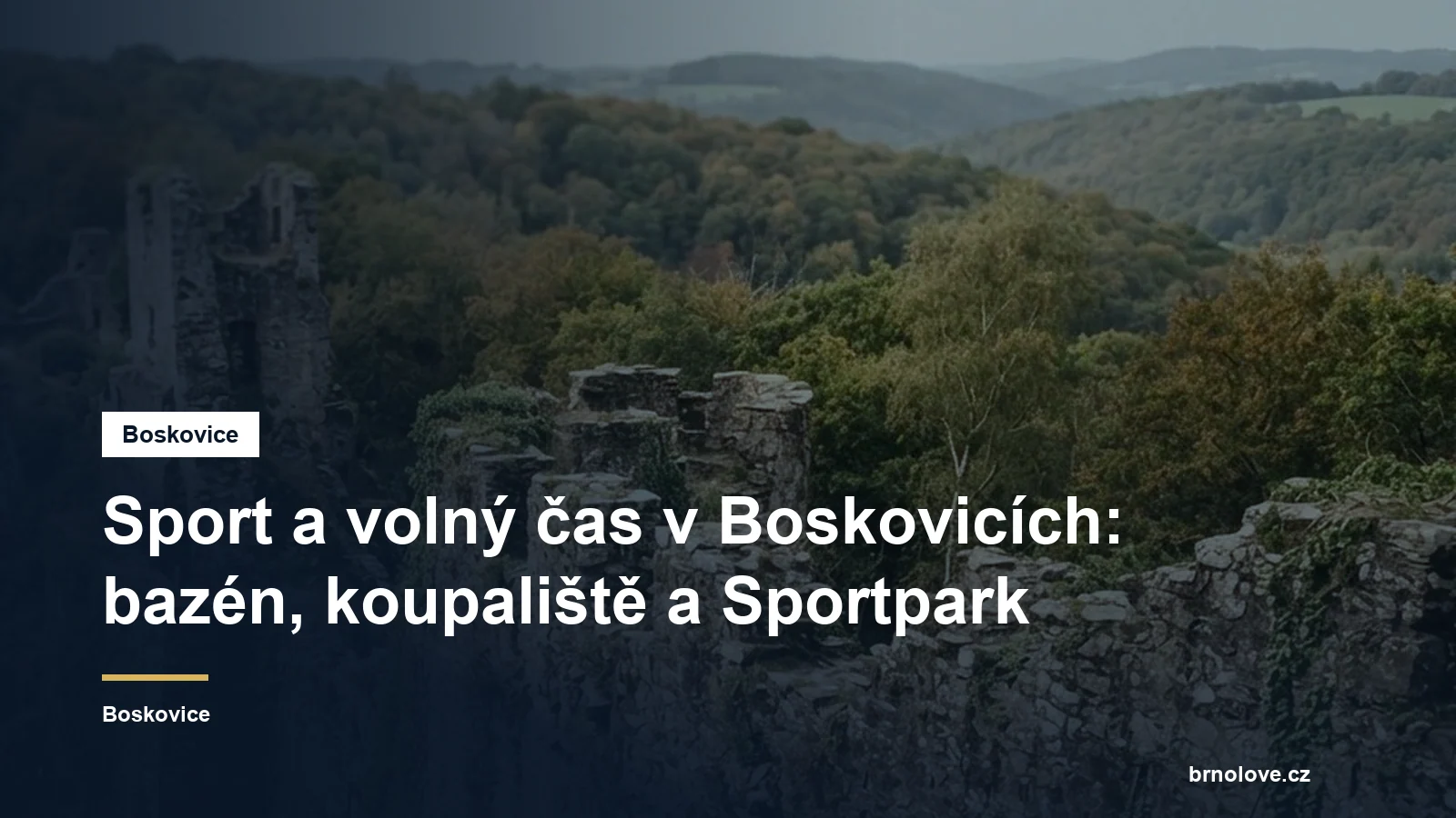 Sport a volný čas v Boskovicích: bazén, koupaliště a Sportpark