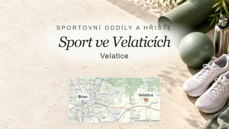Sport ve Velaticích, Velatice – obecný tematický motiv oboru a orientační mapa obce u Brna