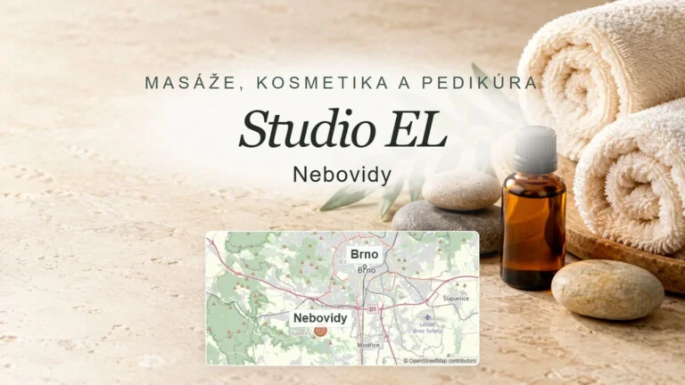 Studio EL, Nebovidy – obecný tematický motiv oboru a orientační mapa obce u Brna