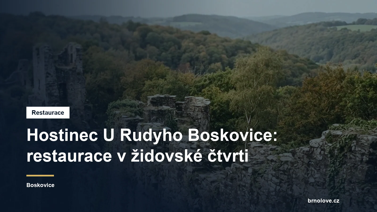 Hostinec U Rudyho Boskovice: restaurace v židovské čtvrti