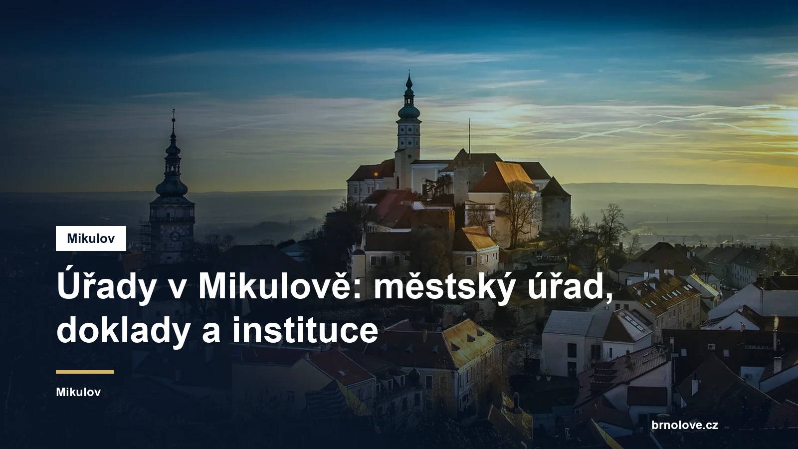 Úřady v Mikulově: městský úřad, doklady a instituce