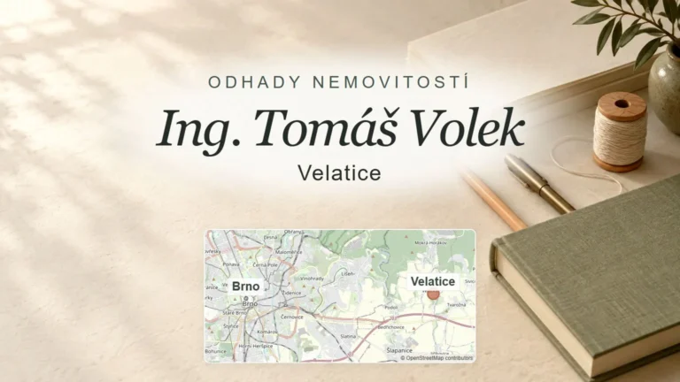 Ing. Tomáš Volek, Velatice – obecný tematický motiv oboru a orientační mapa obce u Brna