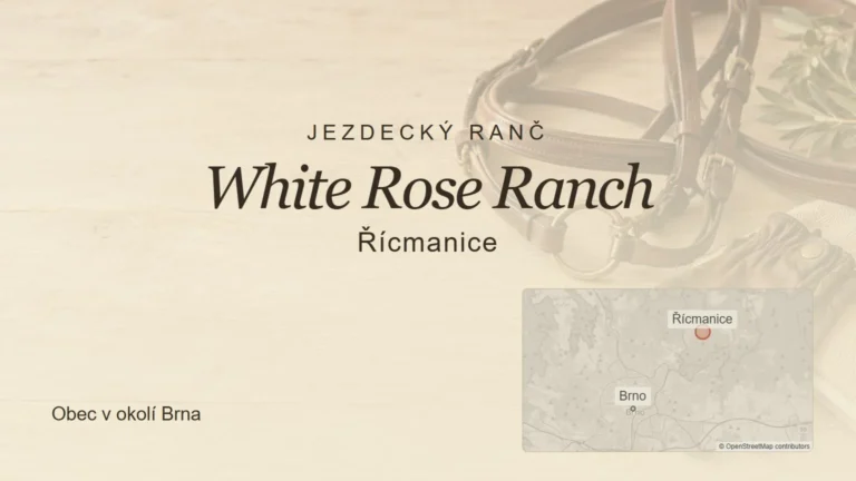Jezdecký ranč White Rose Ranch, Řícmanice – tematický náhled s orientační mapou obce u Brna