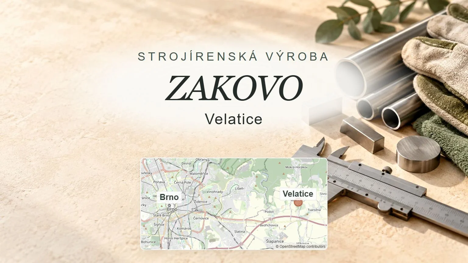 ZAKOVO, Velatice – obecný tematický motiv oboru a orientační mapa obce u Brna