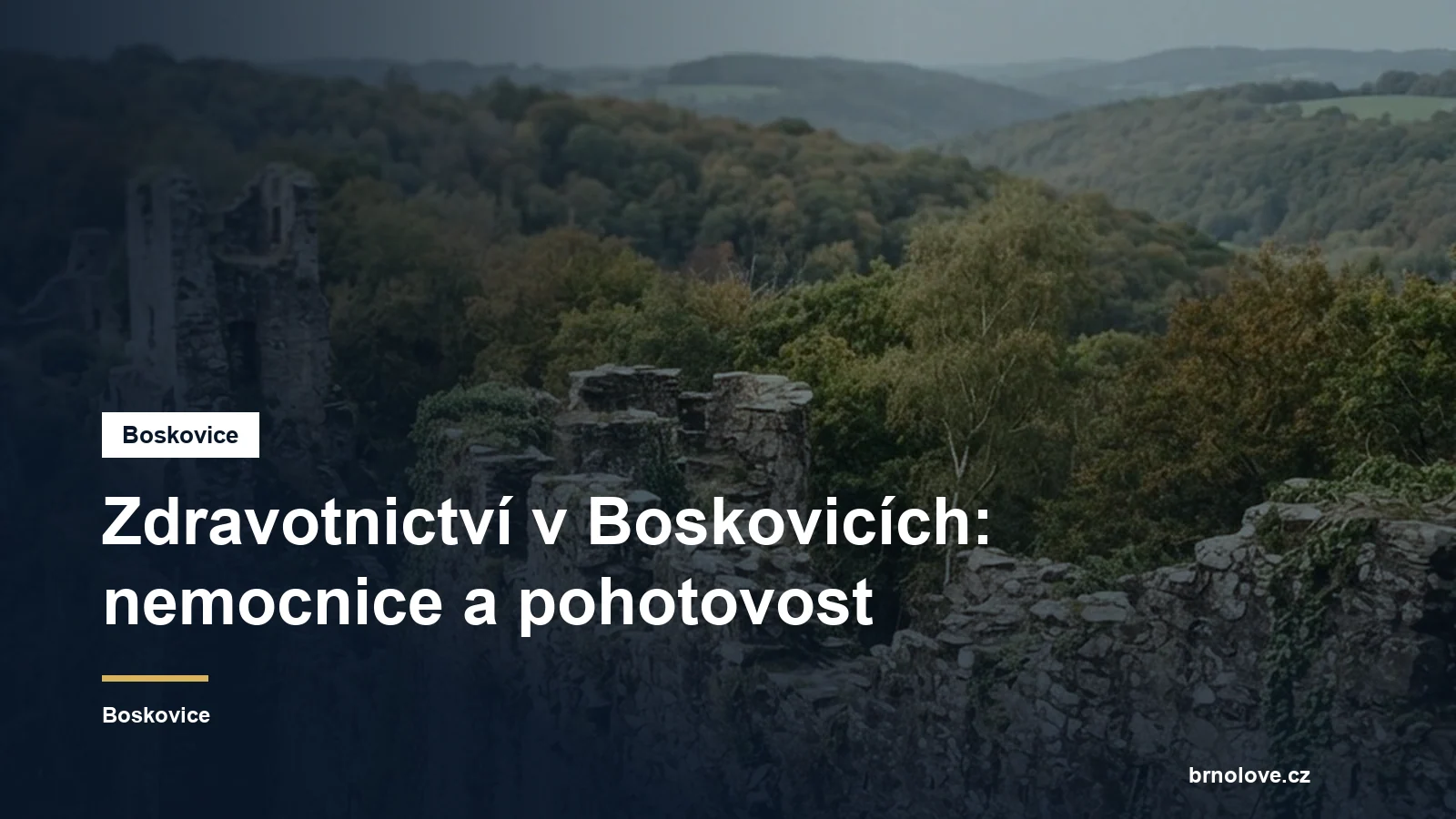 Zdravotnictví v Boskovicích: nemocnice a pohotovost