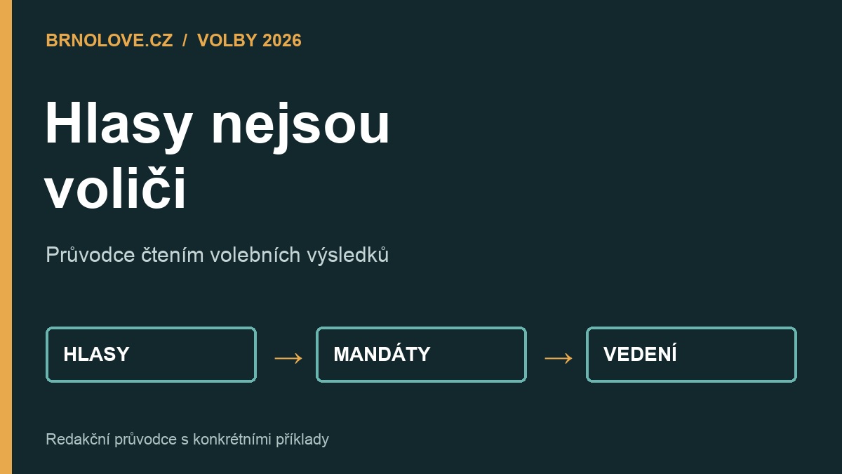 Proč hlasy nejsou voliči: jak číst výsledky komunálních voleb 2026 – grafický náhled