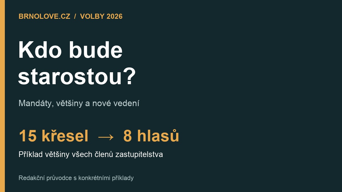 Kdo bude starostou? Co se děje po volbách a proč nemusí vládnout vítěz – grafický náhled