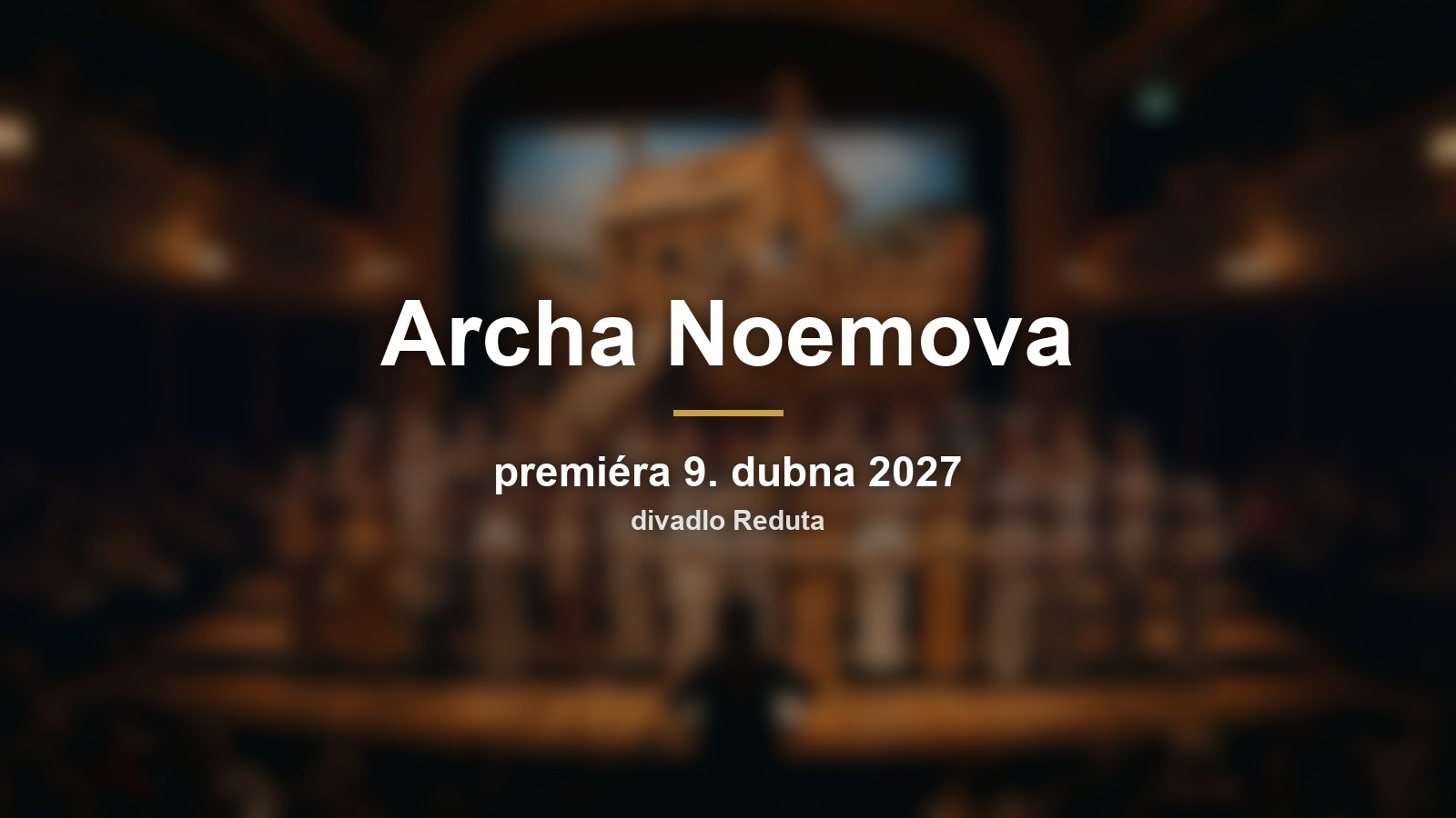 Archa Noemova v Redutě: Brittenova opera, ve které zpívají i děti