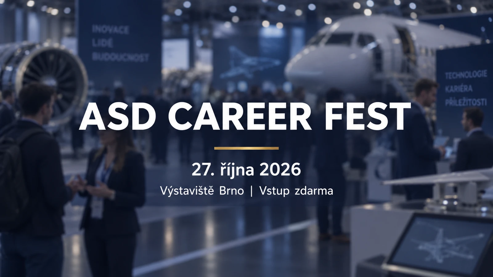 Ilustrační AI náhled ASD Career Festu: 27. října 2026, Výstaviště Brno, vstup zdarma