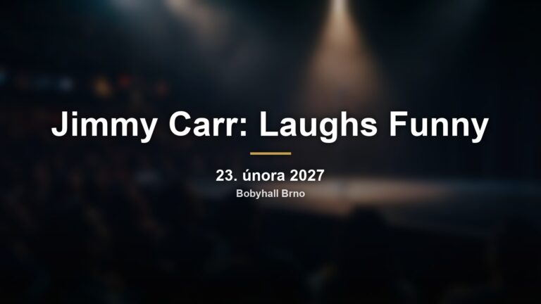 Jimmy Carr v Brně: stand-up Laughs Funny v Bobyhallu