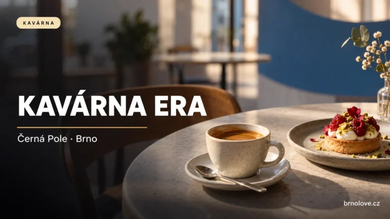 Ilustrační káva v prostředí inspirovaném funkcionalismem – kavárna Era, Brno