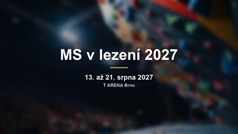 Mistrovství světa ve sportovním lezení 2027 v Brně: boulder, obtížnost i rychlost v T ARENĚ