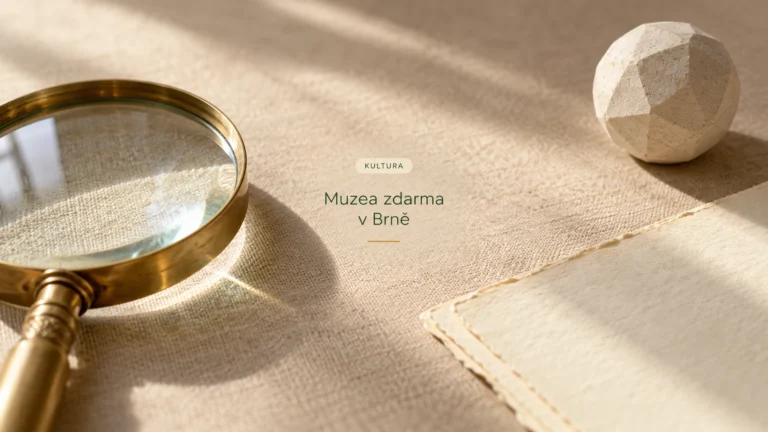Detail lupy, čistého archivního papíru a abstraktního sádrového tvaru