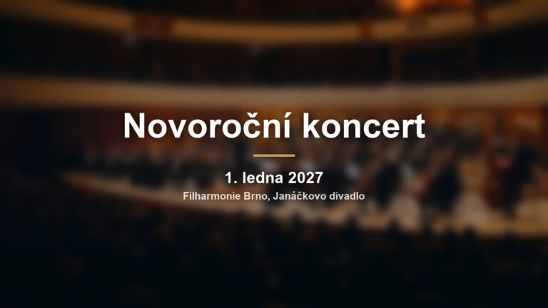 Novoroční koncert Filharmonie Brno 2027: filmová hudba v Janáčkově divadle