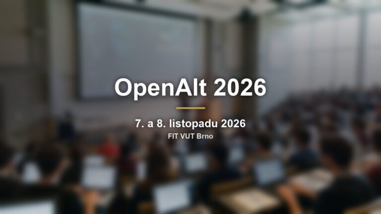 OpenAlt 2026: konference o otevřeném softwaru a datech na FIT VUT