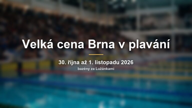 Velká cena Brna v plavání 2026: mezinárodní závod v bazénech za Lužánkami